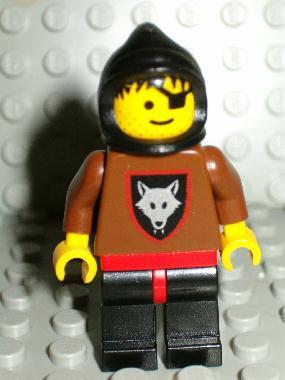 LEGO Minifigure-Wolf People - Wolfpack 2 with Brown Arms, Black Hood, no Cape-Castle / Wolfpack-CAS255-Creative Brick Builders